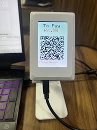 3.5 inch USB Dynamic QR Code Display with White ABS Plastic Enclosure